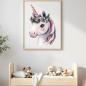 Preview: Buegelbild Winter-Einhorn